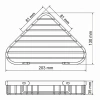 Полка WasserKraft K-733WHITE металлическая