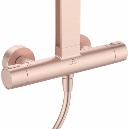 Душевая система Ideal Standard Alu+ BD583RO с термостатом Rose