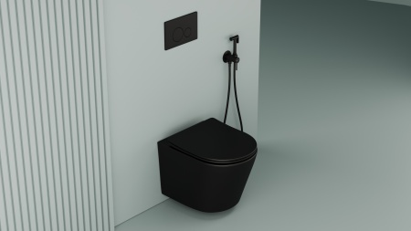 SC1001MB Гигиенический душ SANCOS Start со смесителем, цвет черный матовый