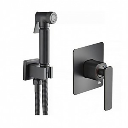 Гигиенический душ Timo Torne, латунь, встраиваемый монтаж, черный