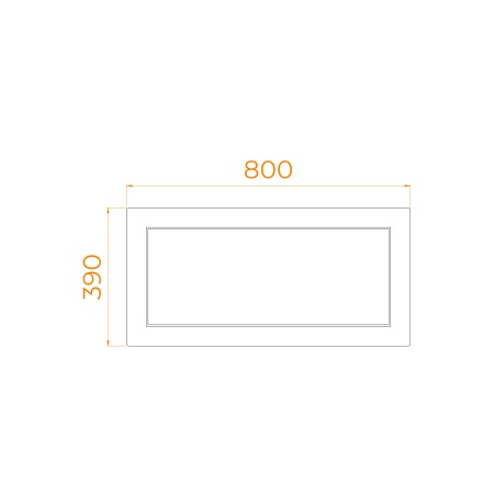Экран для душевого поддона RGW NB/CL-S, прямой, белый, 80х39 см