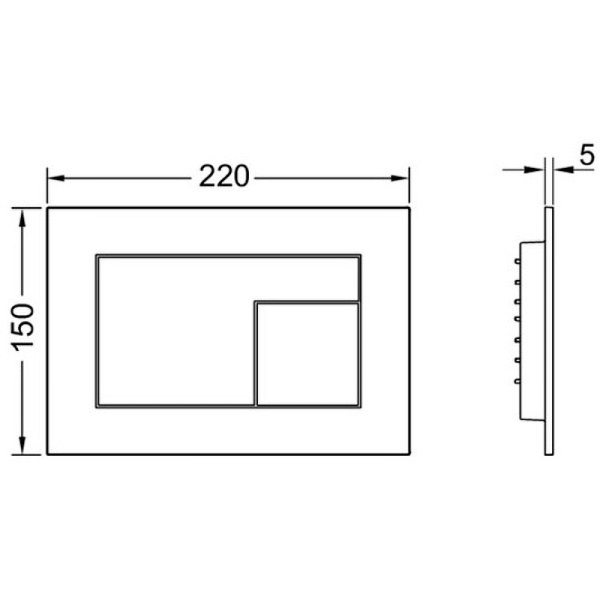 Клавиша смыва Tece Velvet 9240731 для унитаза Антрацит