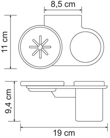 Держатель стакана и мыльницы WasserKraft Kammel K-8326