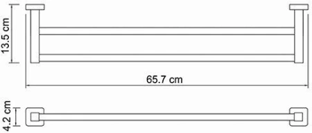 Держатель полотенец двойной WasserKraft Lippe K-6540