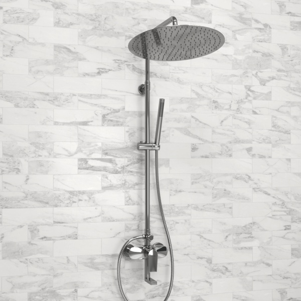 Душевой гарнитур WasserKRAFT A166, вертикальный монтаж, латунь, хром