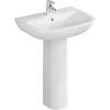 Пьедестал VITRA S20, фарфор, полукруглый, белый, напольный, 68 см x 23 см
