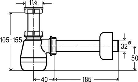 Сифон для раковины Viega 120337 Белый