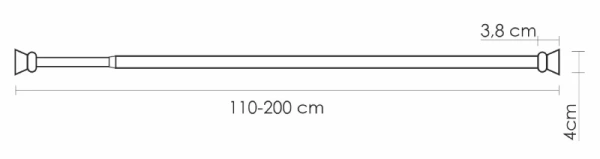 Карниз для ванной WasserKraft Elbe SC-721121