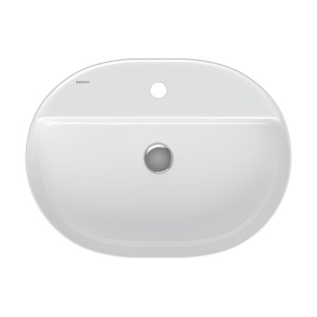 Раковина BERGES Ego SL накладная овал 60х45 см, с отверстием под смеситель