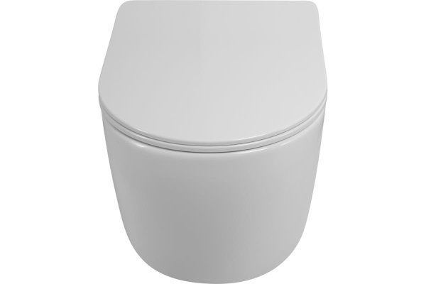 Подвесной безободковый унитаз Art&Max NAPOLI с вихревым смывом, с сиденьем в комплекте AM100CHRV/SC