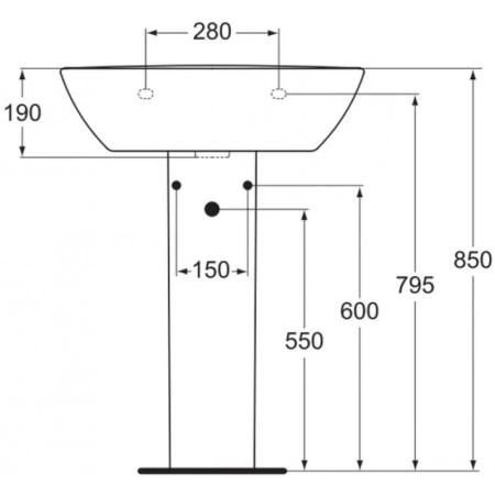Пьедестал для раковины Ideal Standard Oceane W306201