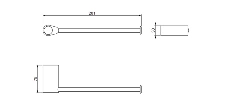 Полотенцедержатель Art&Max Verona Push AM-M-026-CR Хром