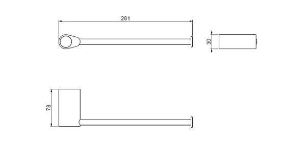 Полотенцедержатель Art&Max Verona Push AM-M-026-CR Хром