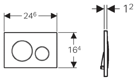 Клавиша смыва Geberit Sigma 20 115.882.DW.1 Черный глянец