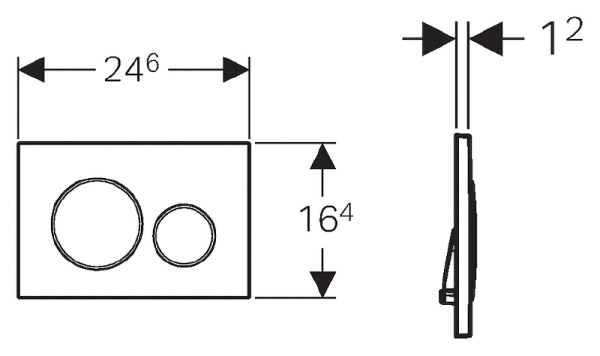Клавиша смыва Geberit Sigma 20 115.882.DW.1 Черный глянец