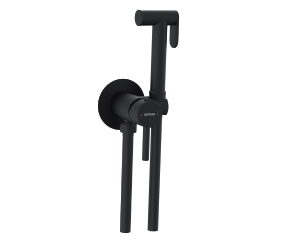 SC1001MB Гигиенический душ SANCOS Start со смесителем, цвет черный матовый