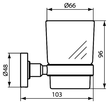 Стакан для щёток с держателем Ideal Standard IOM A9120XG