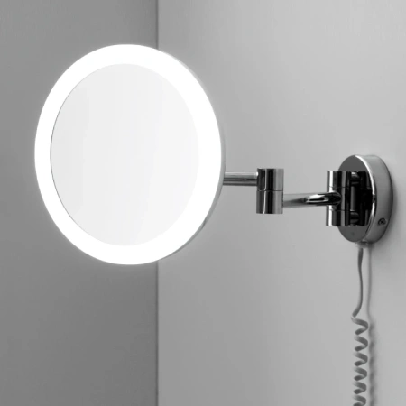 Зеркало WasserKraft K-1004 с LED-подсветкой, 3-х кратным увеличением