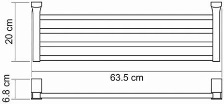Полка для полотенец WasserKraft Leine K-5011