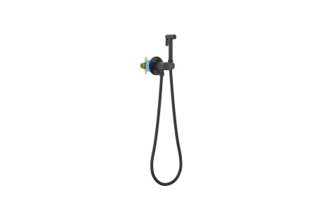 Комплект для гигиенического душа AQUATEK Select AQ1023MB, встраиваемый, черный матовый, латунь