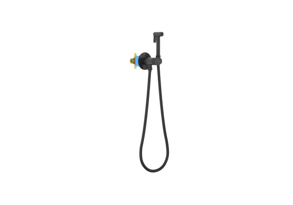 Комплект для гигиенического душа AQUATEK Select AQ1023MB, встраиваемый, черный матовый, латунь
