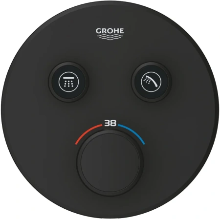 Термостат для ванны Grohe Grohtherm SmartControl 29507KF0 встраиваемый, черный матовый