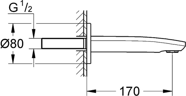 Излив для смесителя Grohe Eurostyle Cosmopolitan 13276002 Хром
