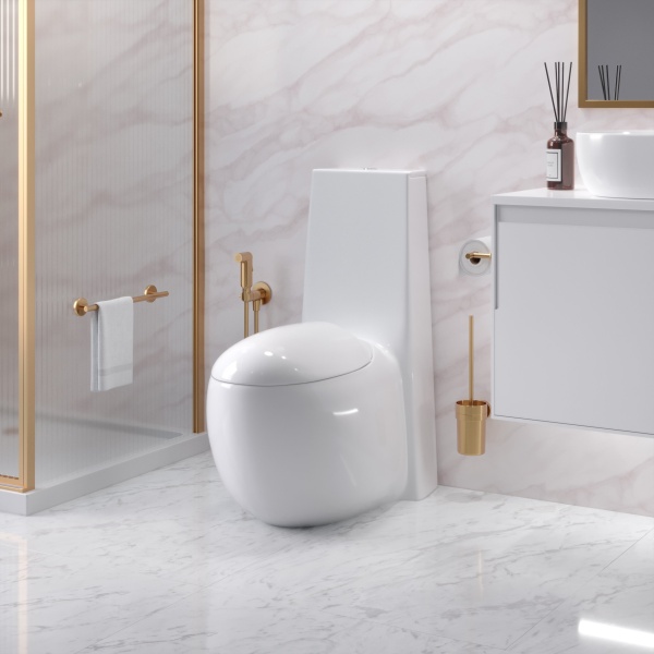 Унитаз GR-4424 Solis (690*420*880) МОНОБЛОК напольный с толстой крышкой, 1 место