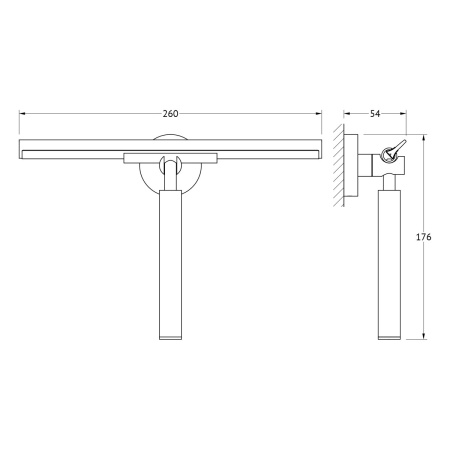 Держатель со стеклоочистителем (хром) (ARTWELLE) HAR 046