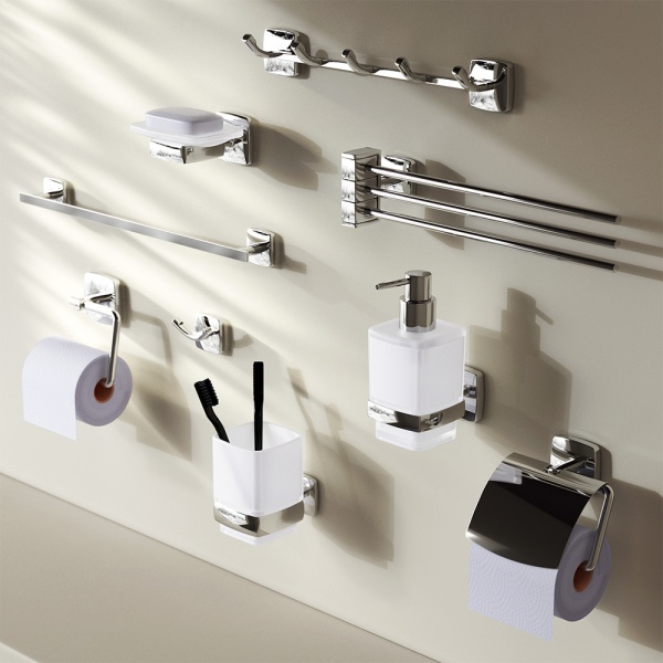 A9036900 Gem, Стеклянный диспенсер для жидкого мыла с настенным держателем