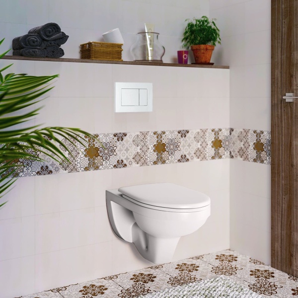 Инсталляция Berges Wasseraus Atom 410, двухрежимный смыв, шумоизоляция, белая/синяя