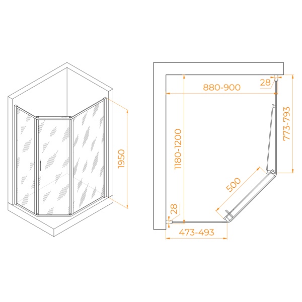 Душевой уголок RGW PA-86