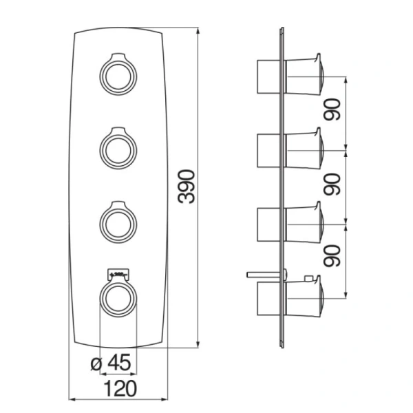 Термостат для ванны Nobili Sofi SI98104BR
