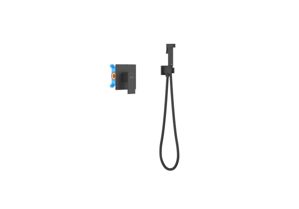 Гигиенический душ AQUATEK AQ1619MB, встраиваемый, черный матовый, с экономичным режимом