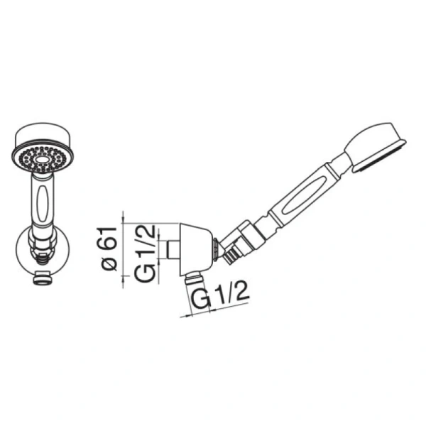 Душевой набор Nobili AD143/7CR