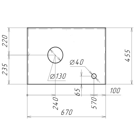 Столешница МДФ "ФЛАЙ-70 см" серая