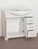 Тумба без раковины с раковиной Style Line Олеандр-2 90 (3 ящ.) Эльбрус 90, рельеф пастель
