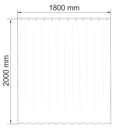 Штора для ванной WasserKraft Dinkel SC-46101