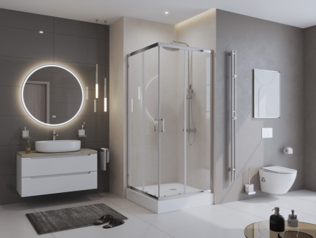 Душевой уголок BelBagno UNO-195-A-2-85-C-Cr