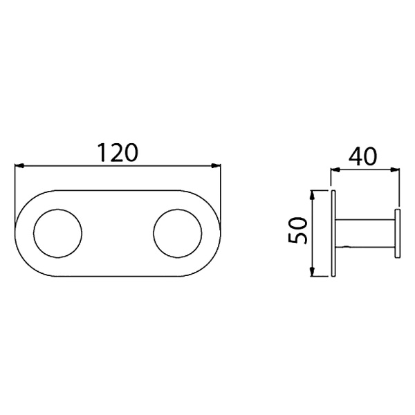 Вешалка для полотенец "Timo Saona", латунь, хромированный цвет