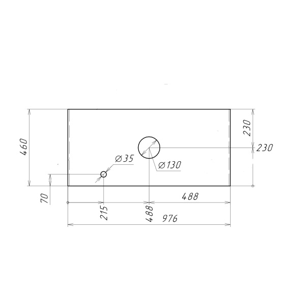 Столешница МДФ "ФЛАЙ-100 см" серая