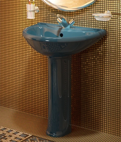 Раковина подвесная Оскольская керамика Престиж 60 45125100302 зеленая