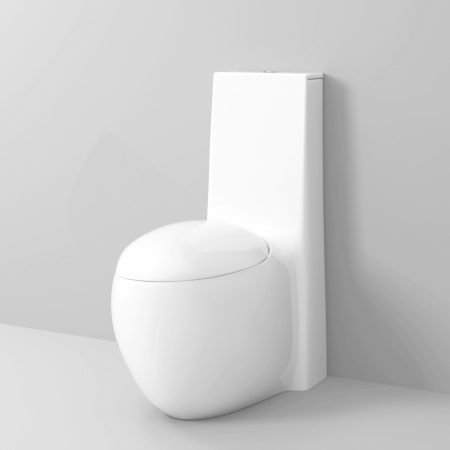 Унитаз GR-4424 Solis (690*420*880) МОНОБЛОК напольный с толстой крышкой, 1 место