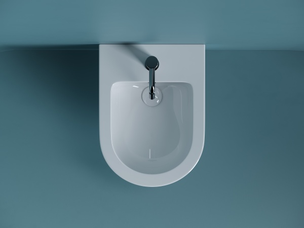 CN11002 Подвесное биде Uno, 1 отверстие под смеситель, с крепежом для полностью скрытого монтажа, цв