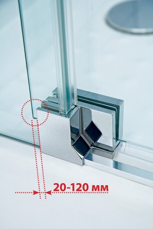 Душевой уголок Cezares Slider 90x80 SLIDER-AH-1-80-80/90-C-Cr профиль Хром стекло прозрачное