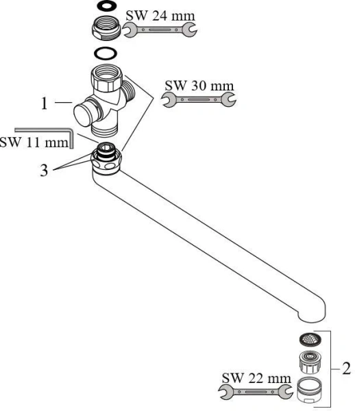Излив для ванны Hansgrohe Metropol S 14495000 хром (Уценка)