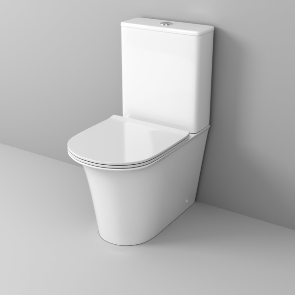 Унитаз GR-4469S Galaxy (610*365*830) напольный БЕЗОБОДКОВЫЙ с тонкой крышкой, 2 места