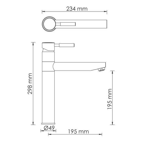 Смеситель WasserKRAFT A8137, для кухни, бронзовый, латунь, рычажный, аэратор