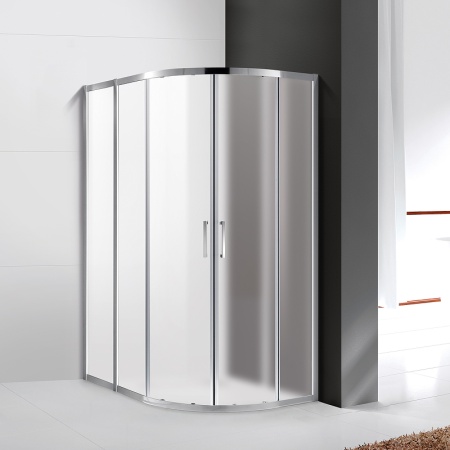 Душевой уголок Cezares Molveno 120x100 MOLVENO-RH-2-120/100-P-Cr профиль Хром стекло рифленое