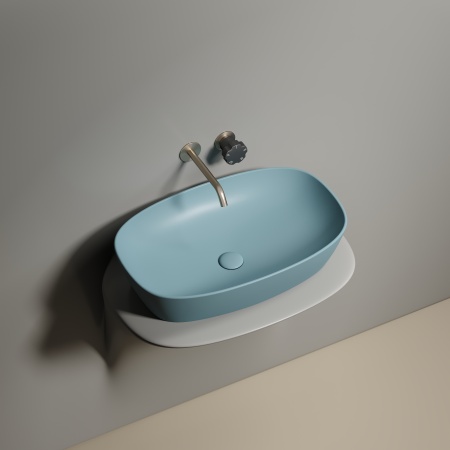 CN6049MLG Умывальник чаша накладная овальная (цвет Зеленый Матовый) Element 600*380*138мм